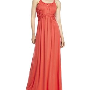 Max Studio Women's Orange Halter Maxi Dress
